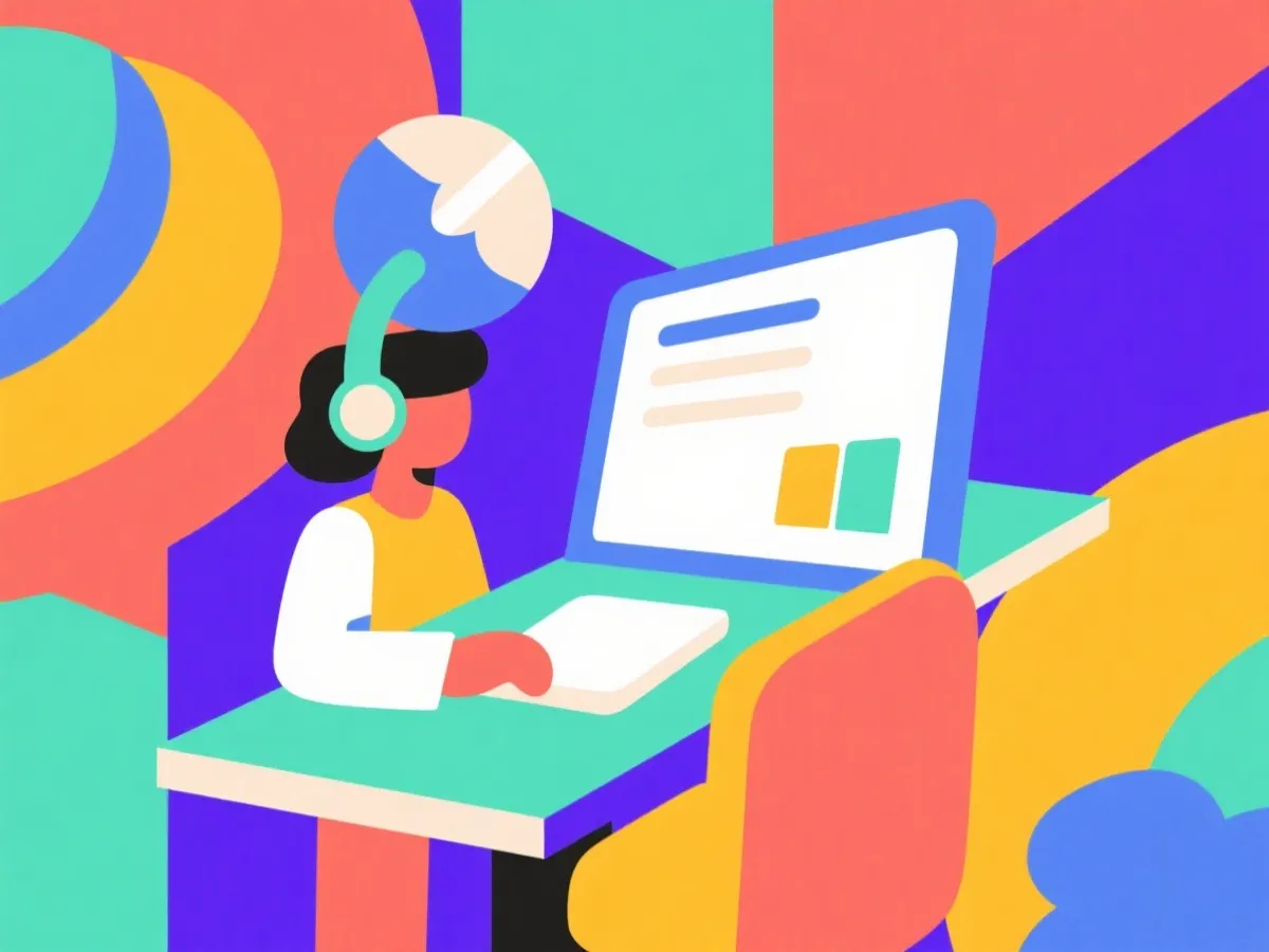 支持与帮助插画